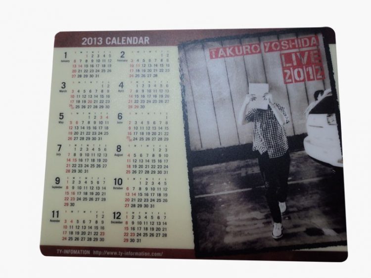 Mouse pad with calendar