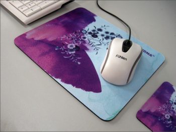 Anti-Slip Natural Rubber Mouse Pad With Soft Cloth For Promotion