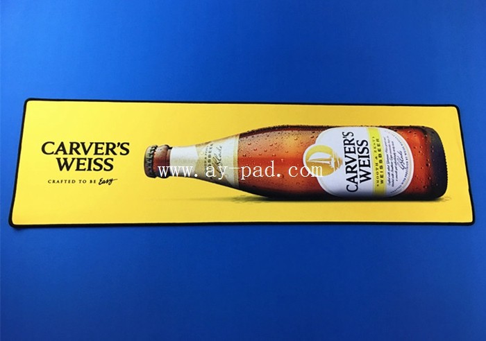 AY hot selling 2017 custom anti slip rubber beer bar mat