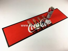 AY Custom Coca-cola Anti Slip Mat Bar Mat Mats With Logo Rubber Bar Runner For Beer Advertisement